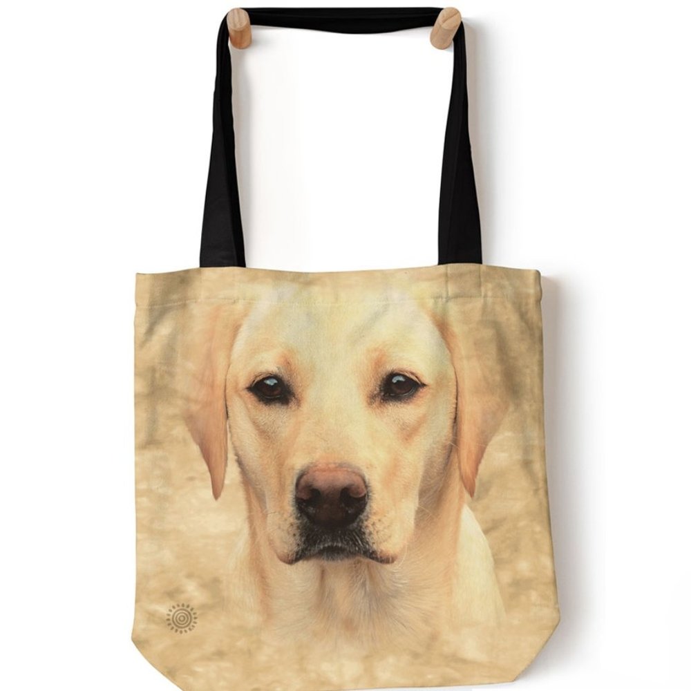 The Mountain Yellow Lab Portrait 18" Tote Bag